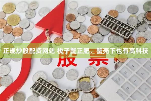 正规炒股配资网站 梭子蟹正肥，蟹壳下也有高科技